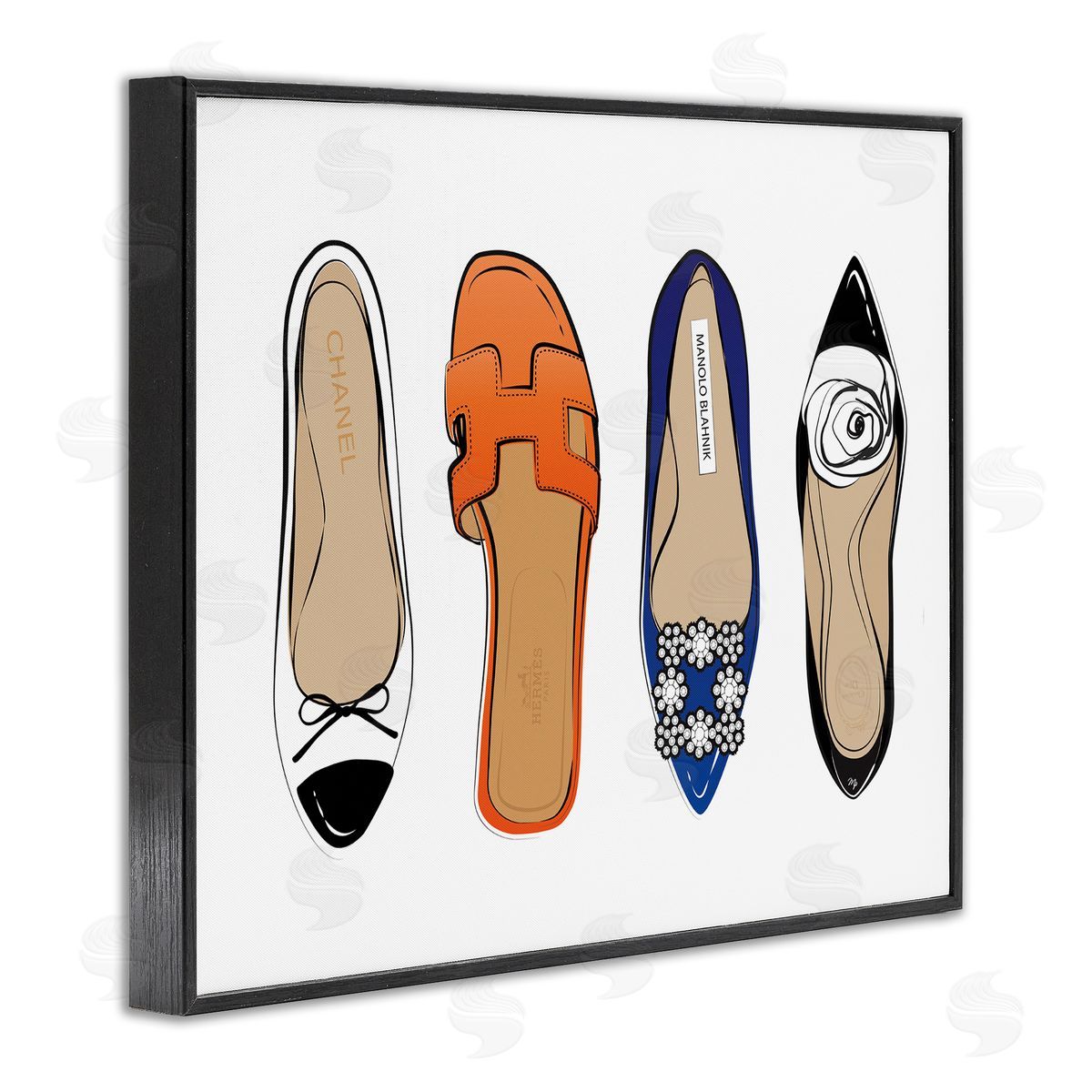 Martina Pavlova Chic Fashion Heels Blue Orange Flats Fashion Feet