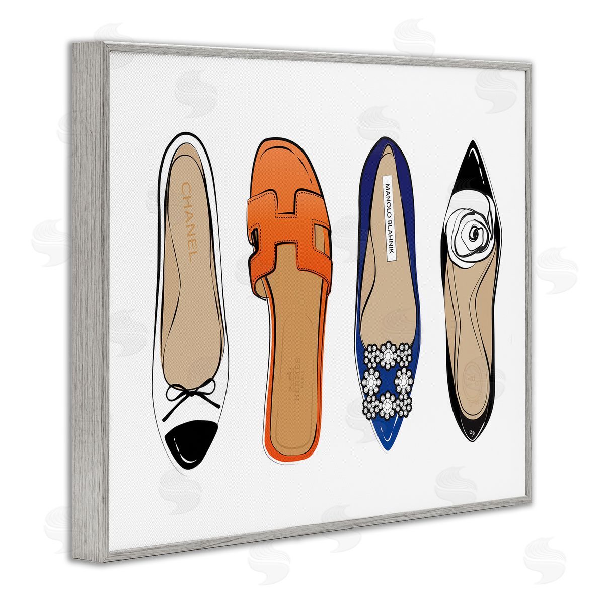 Martina Pavlova Chic Fashion Heels Blue Orange Flats Fashion Feet