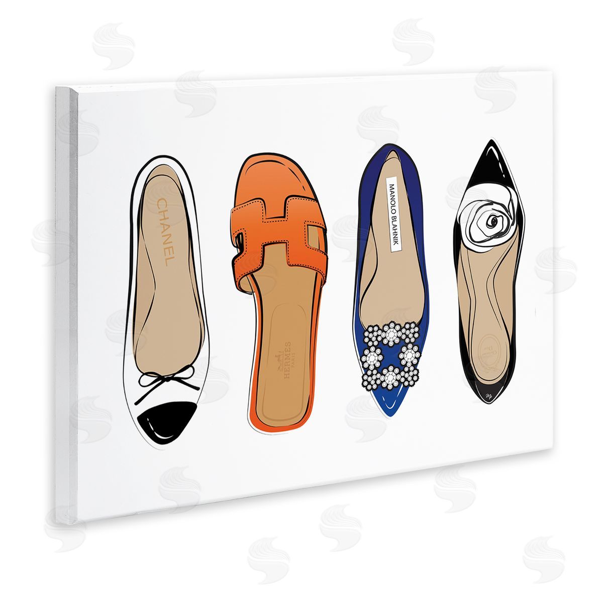 Martina Pavlova Chic Fashion Heels Blue Orange Flats Fashion Feet