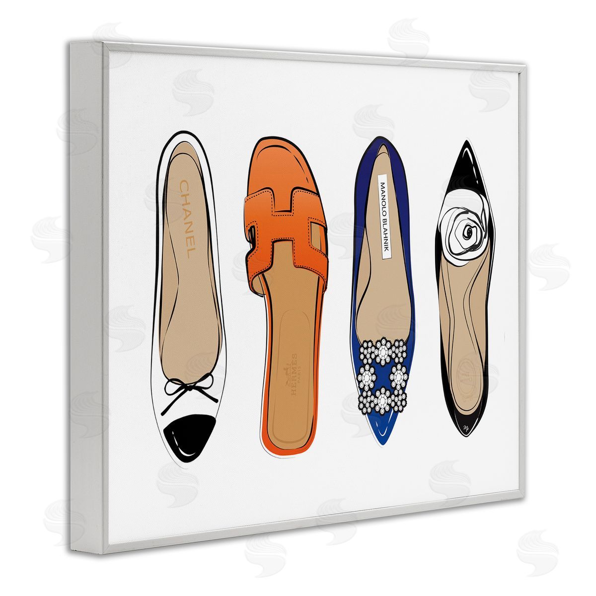 Martina Pavlova Chic Fashion Heels Blue Orange Flats Fashion Feet