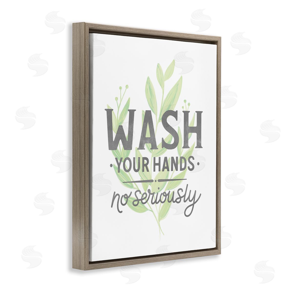 Jean Kelly Wash Your Hands, No Seriously Quote Light Green Plant