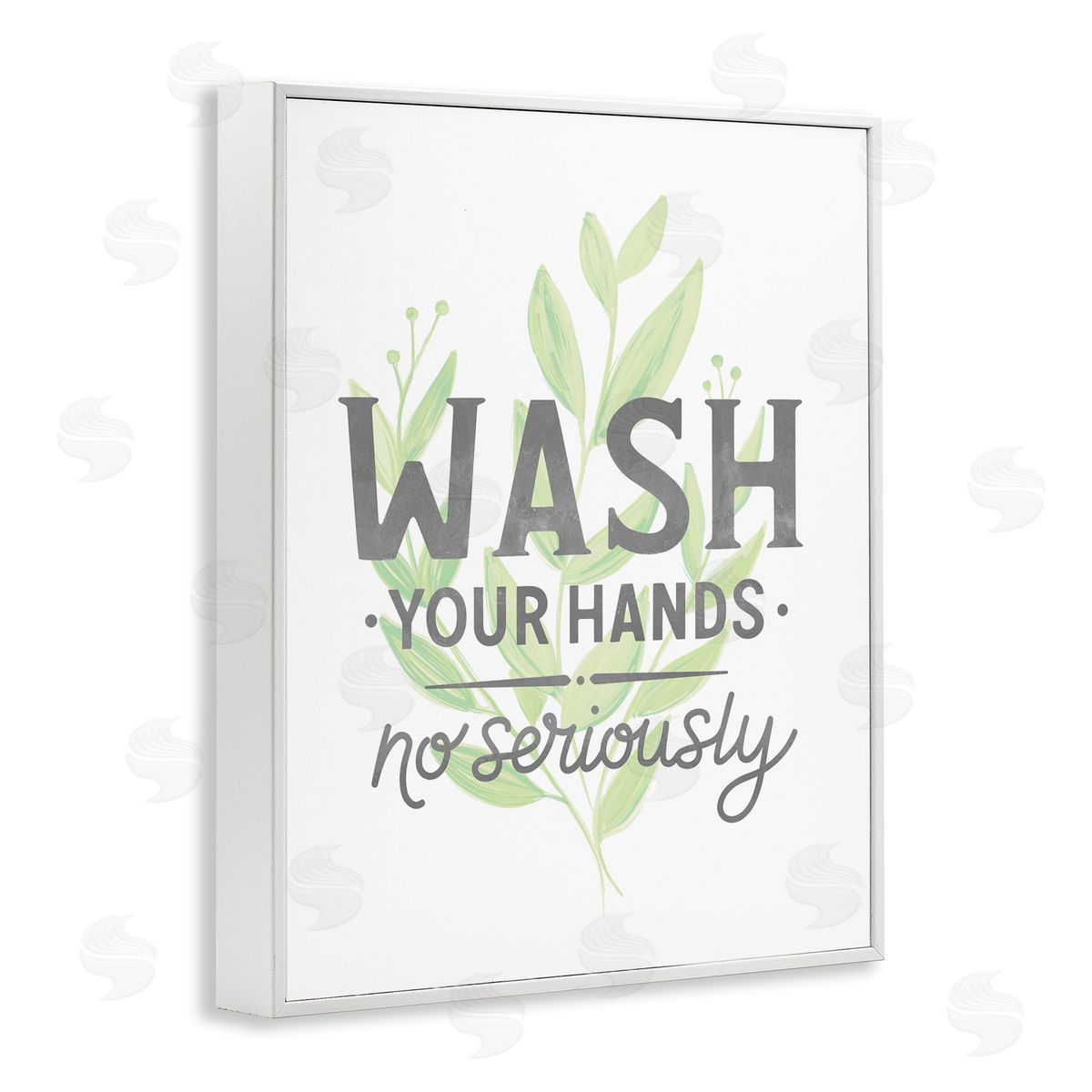 Jean Kelly Wash Your Hands, No Seriously Quote Light Green Plant
