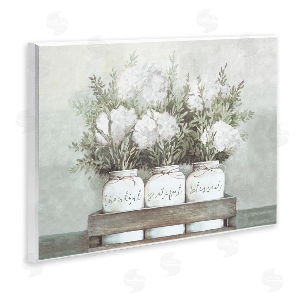 Pristine Hydrangea Bouquet Wood Plaque Wall Art, Home Decor by Dogwood Portfolio