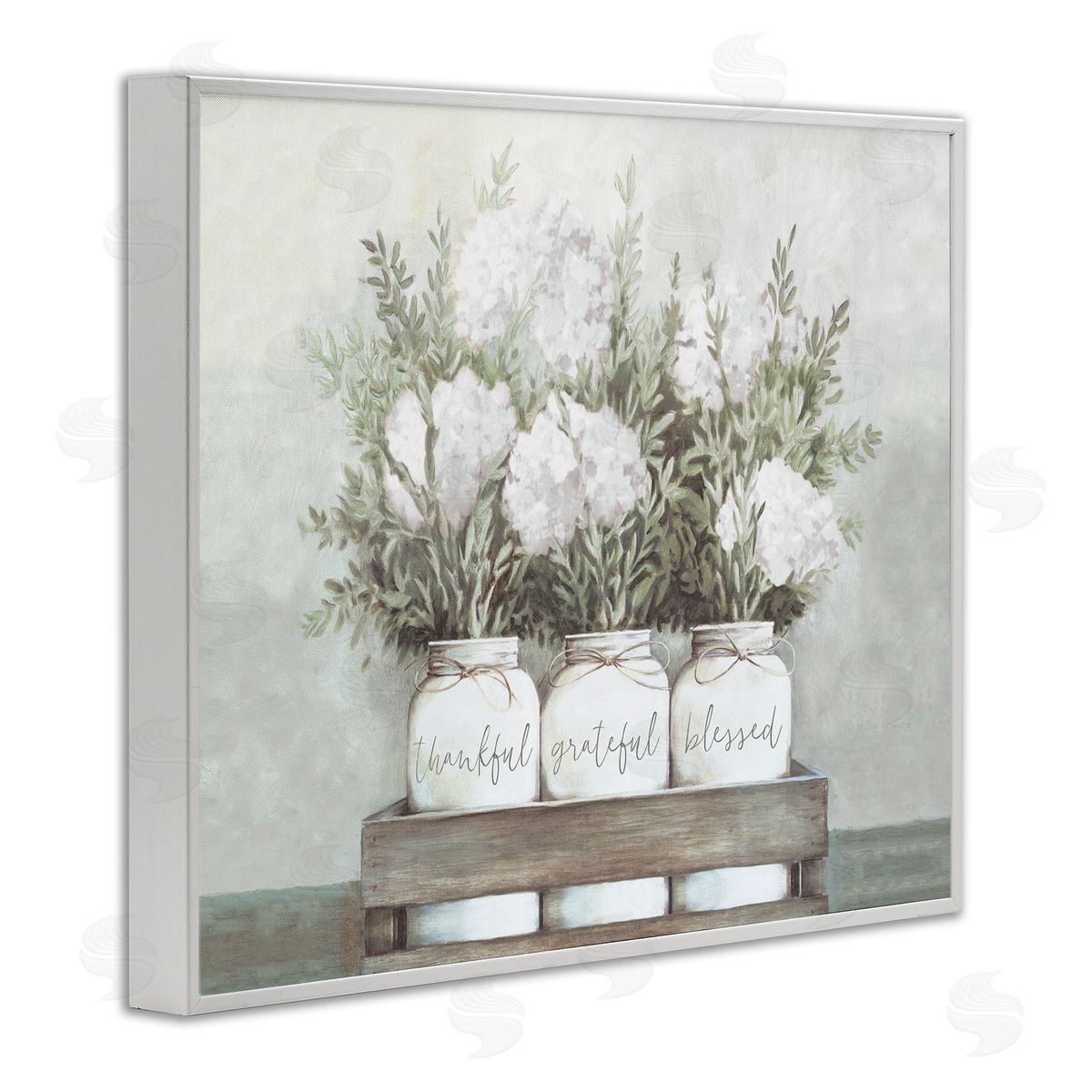 Pristine Hydrangea Bouquet White Frame Print Wall Art, Home Decor by Dogwood Portfolio