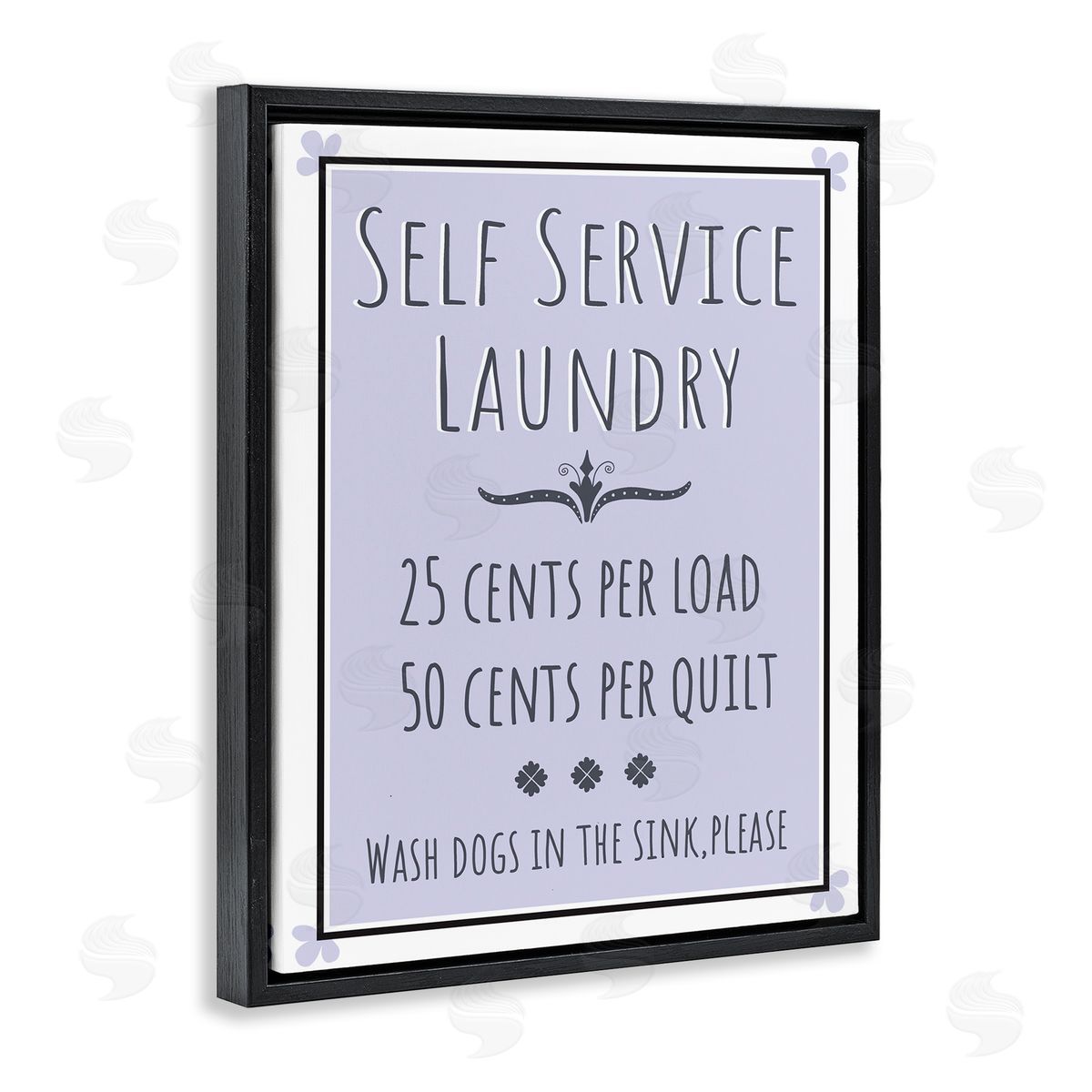 Darlene Seale Self Service Laundry Sign Soft Lavender Charm