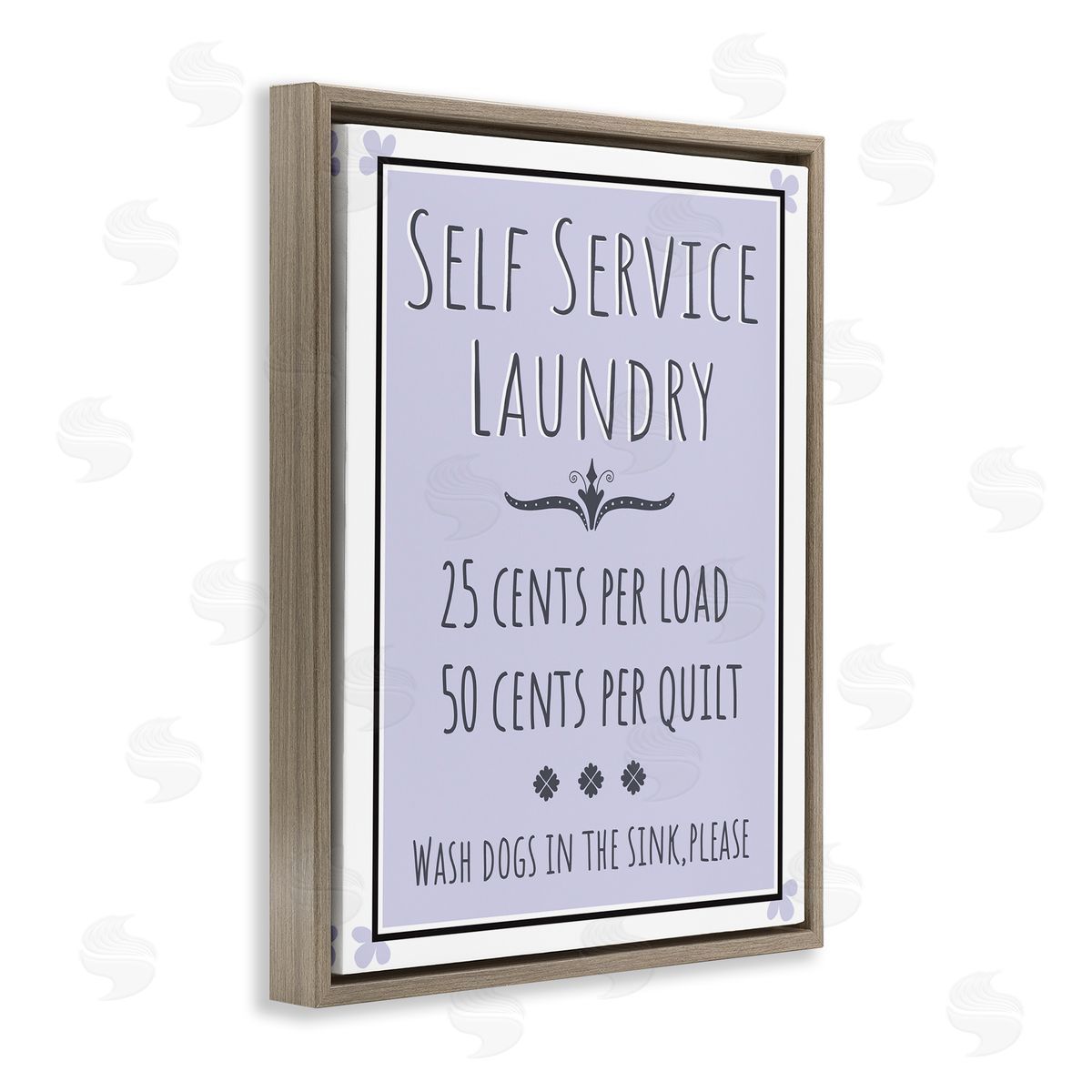 Darlene Seale Self Service Laundry Sign Soft Lavender Charm