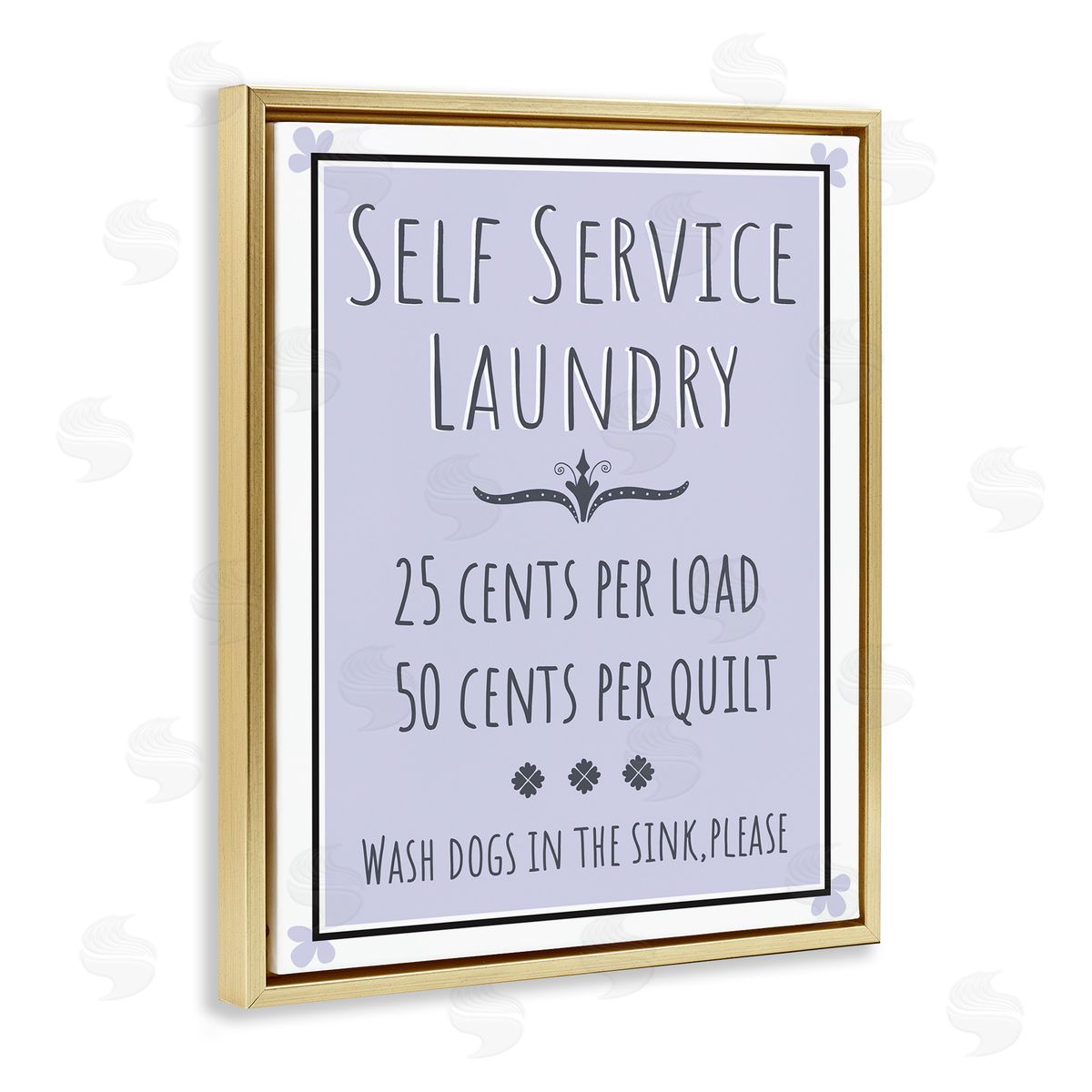 Darlene Seale Self Service Laundry Sign Soft Lavender Charm