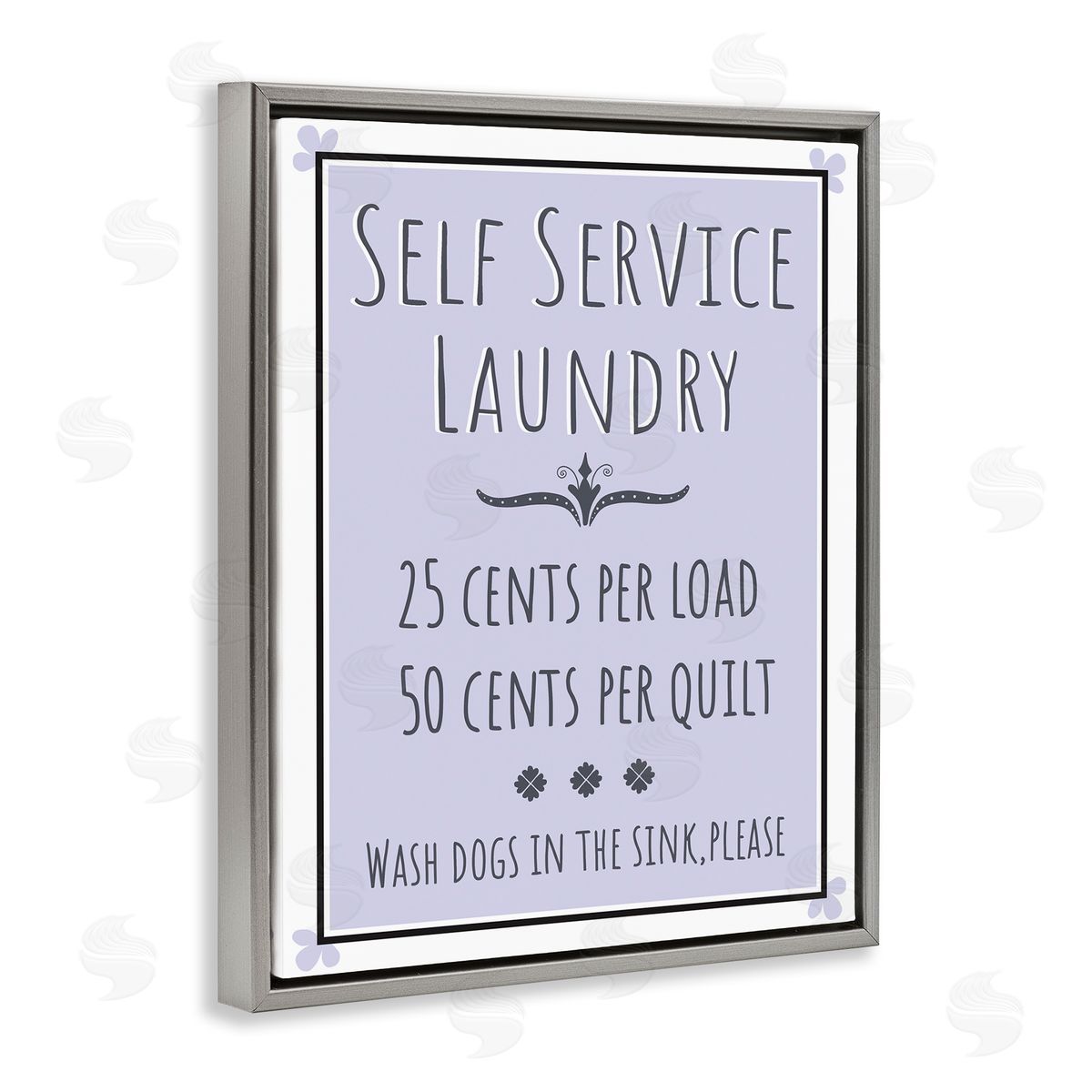 Darlene Seale Self Service Laundry Sign Soft Lavender Charm