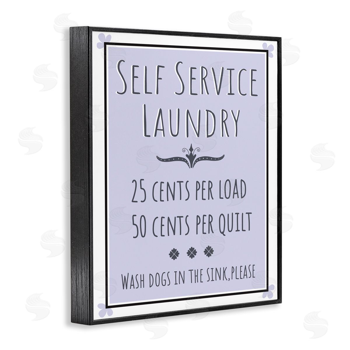 Darlene Seale Self Service Laundry Sign Soft Lavender Charm