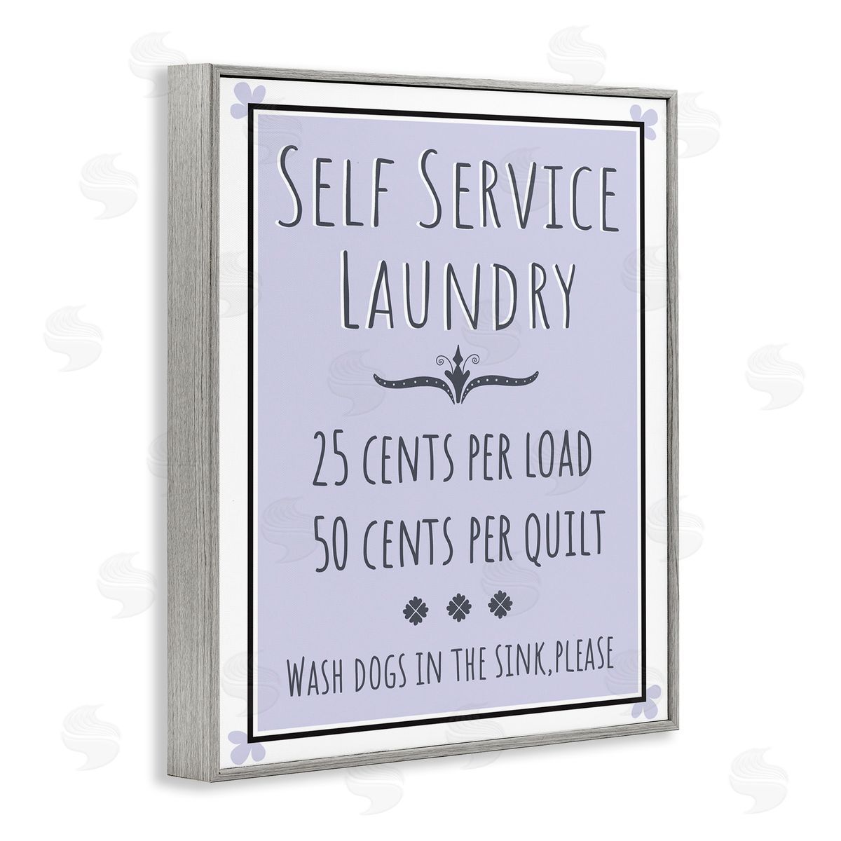 Darlene Seale Self Service Laundry Sign Soft Lavender Charm