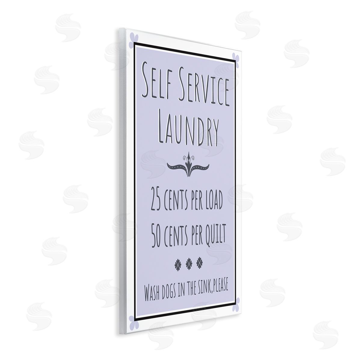 Darlene Seale Self Service Laundry Sign Soft Lavender Charm