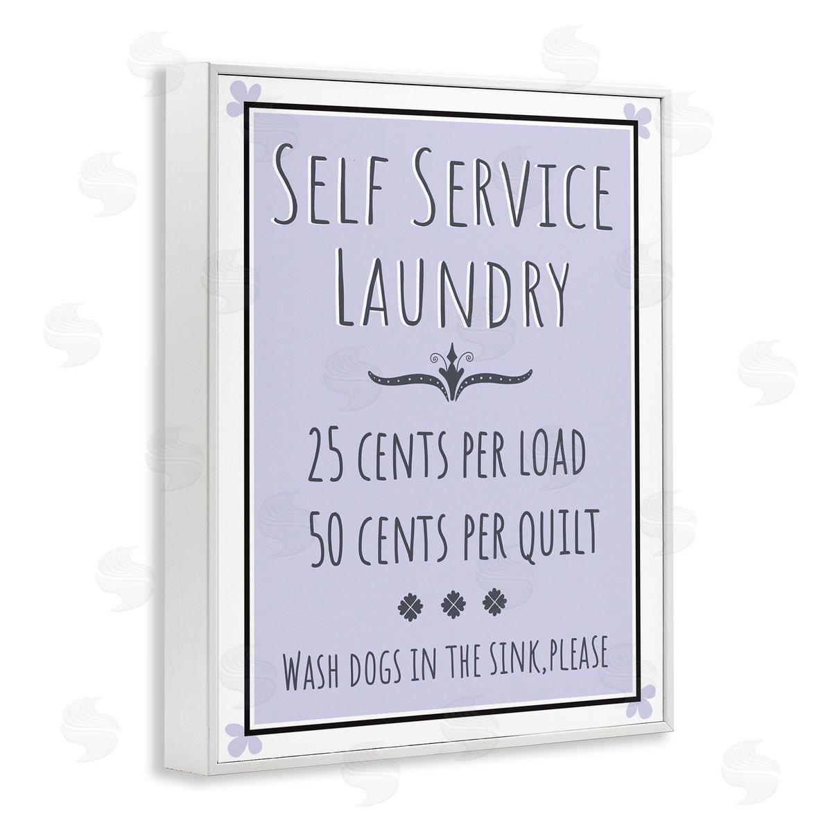Darlene Seale Self Service Laundry Sign Soft Lavender Charm