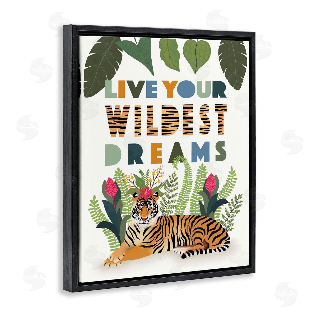 Darlene Seale Live Your Wildest Dreams Sentiment Tropical Tiger Forest
