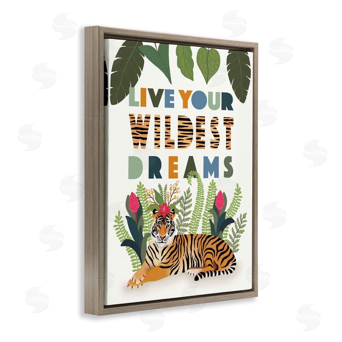 Darlene Seale Live Your Wildest Dreams Sentiment Tropical Tiger Forest