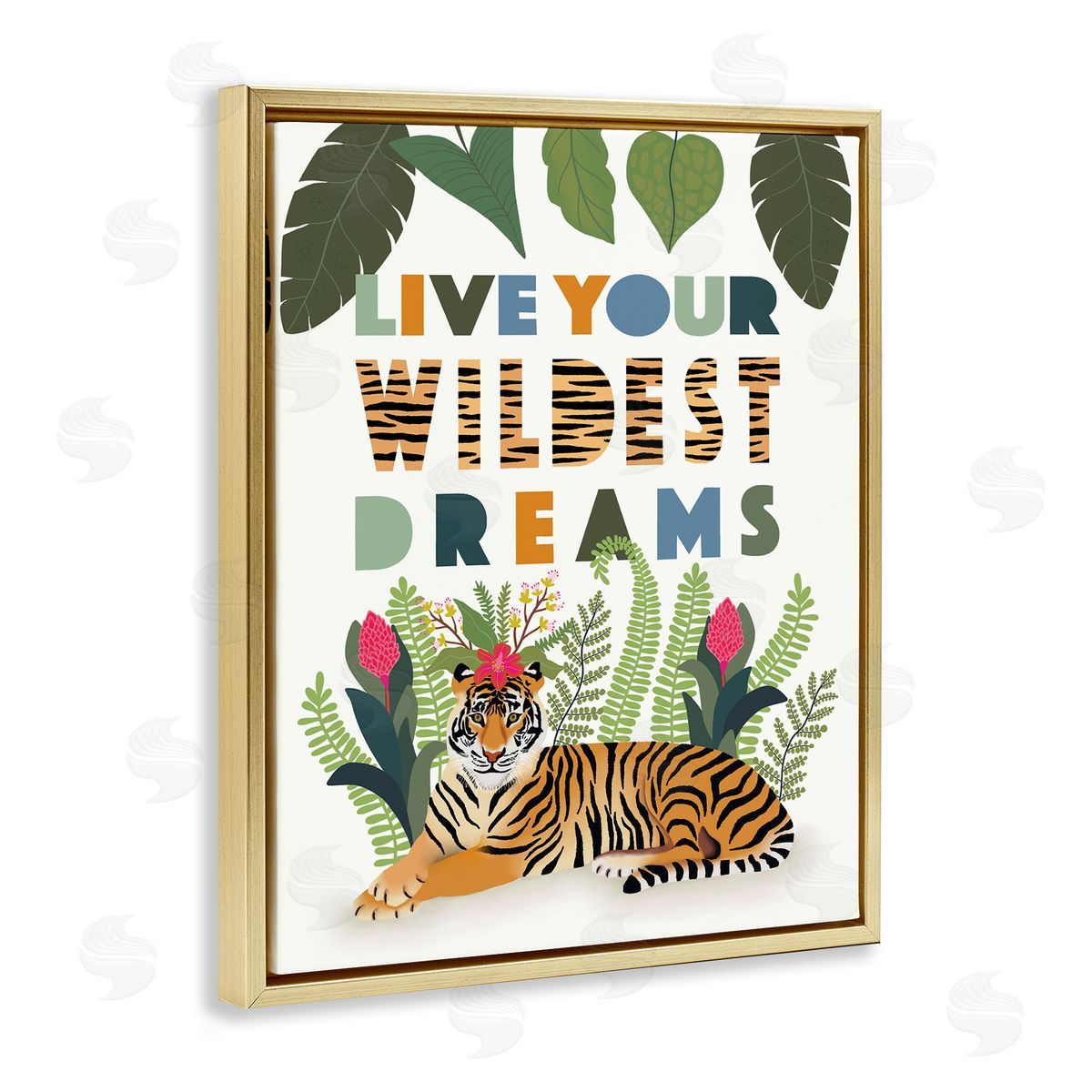 Darlene Seale Live Your Wildest Dreams Sentiment Tropical Tiger Forest