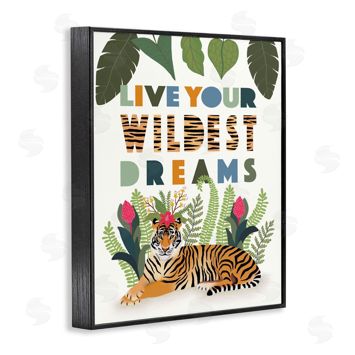 Darlene Seale Live Your Wildest Dreams Sentiment Tropical Tiger Forest