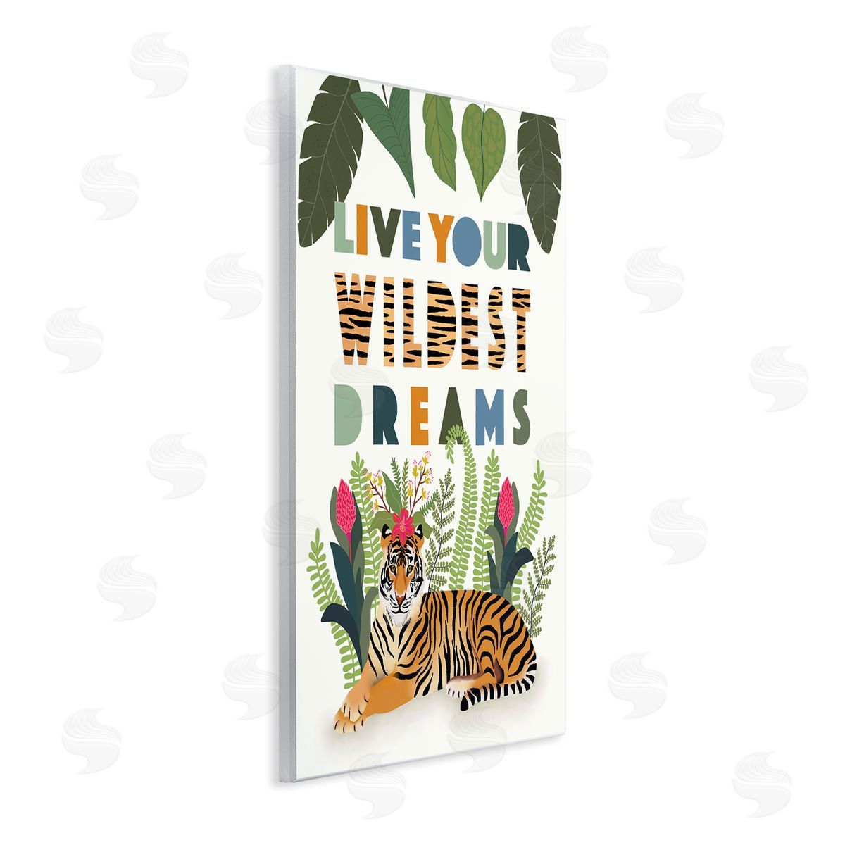 Darlene Seale Live Your Wildest Dreams Sentiment Tropical Tiger Forest