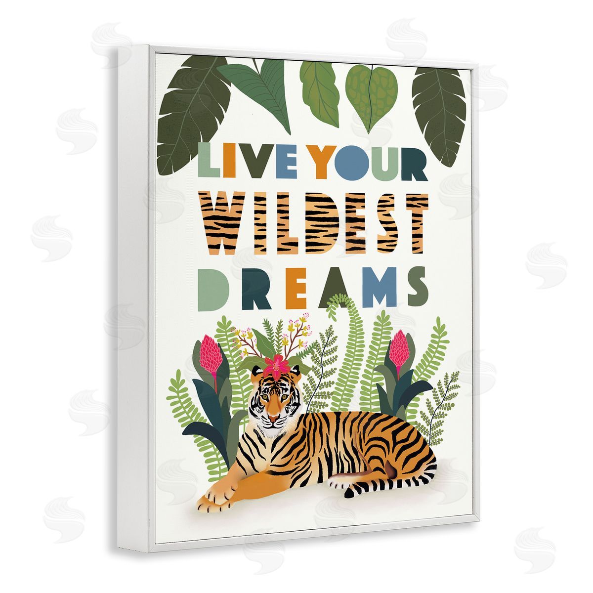 Darlene Seale Live Your Wildest Dreams Sentiment Tropical Tiger Forest