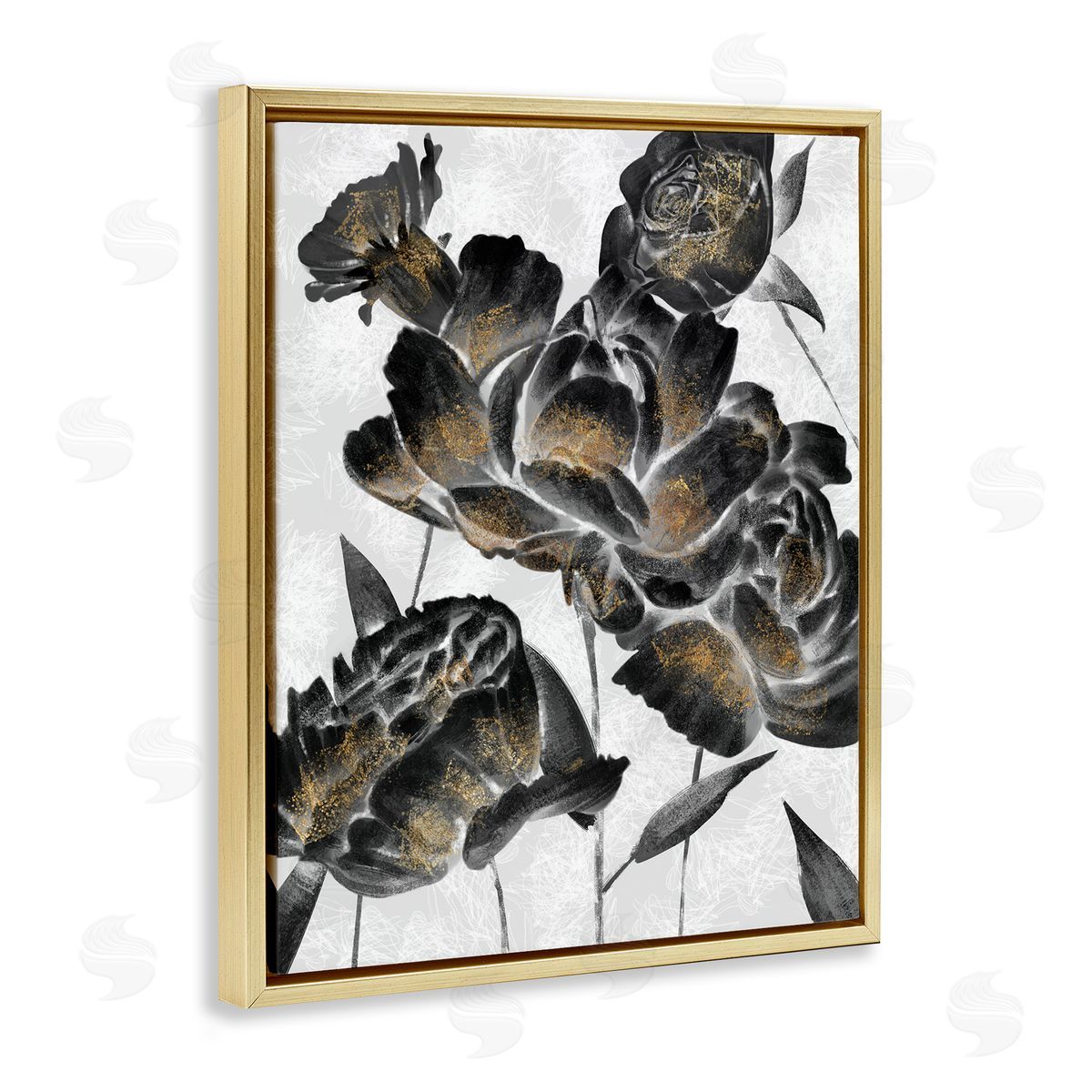 Ziwei Li Blooming Black Roses Dusty Gold Pollen Detail