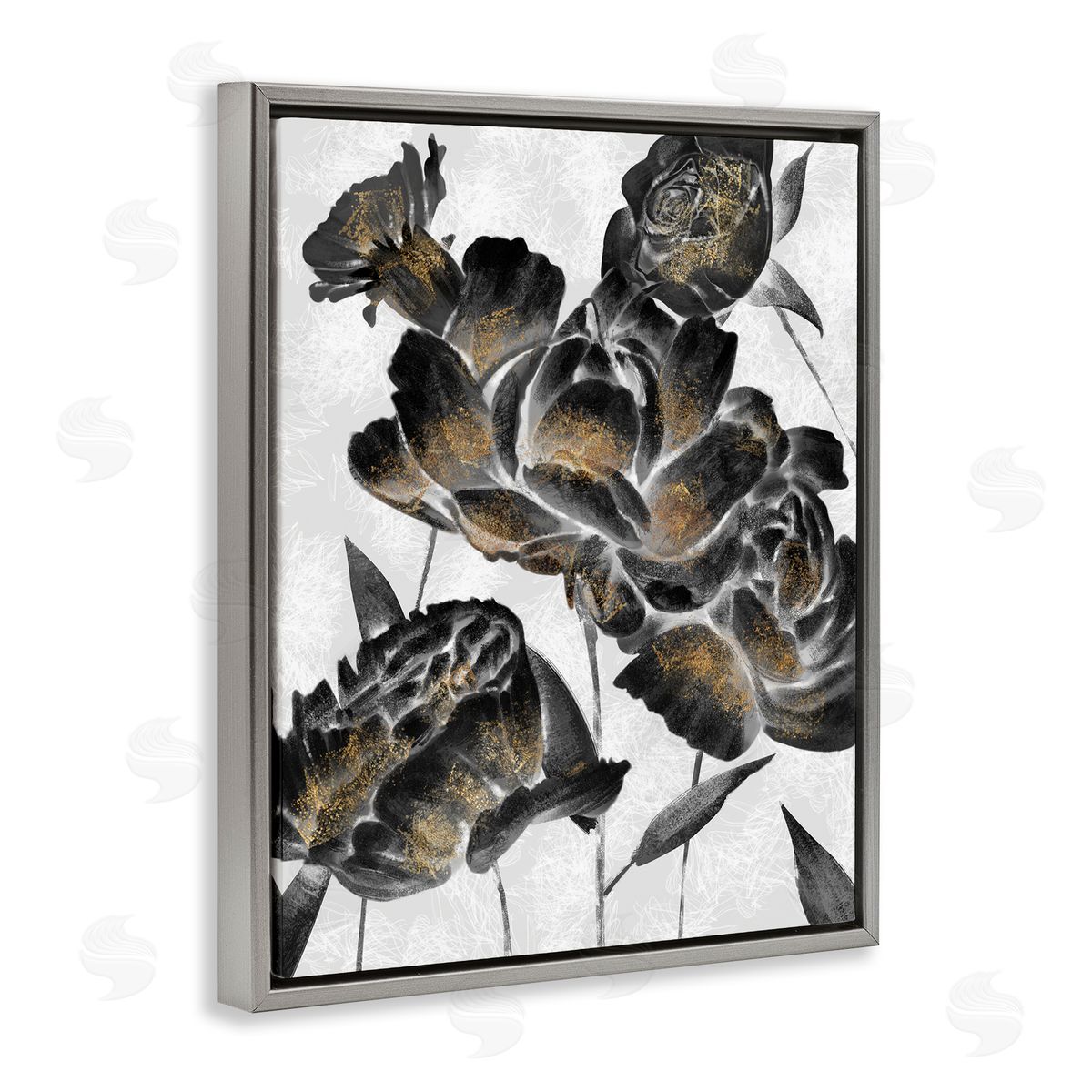 Ziwei Li Blooming Black Roses Dusty Gold Pollen Detail