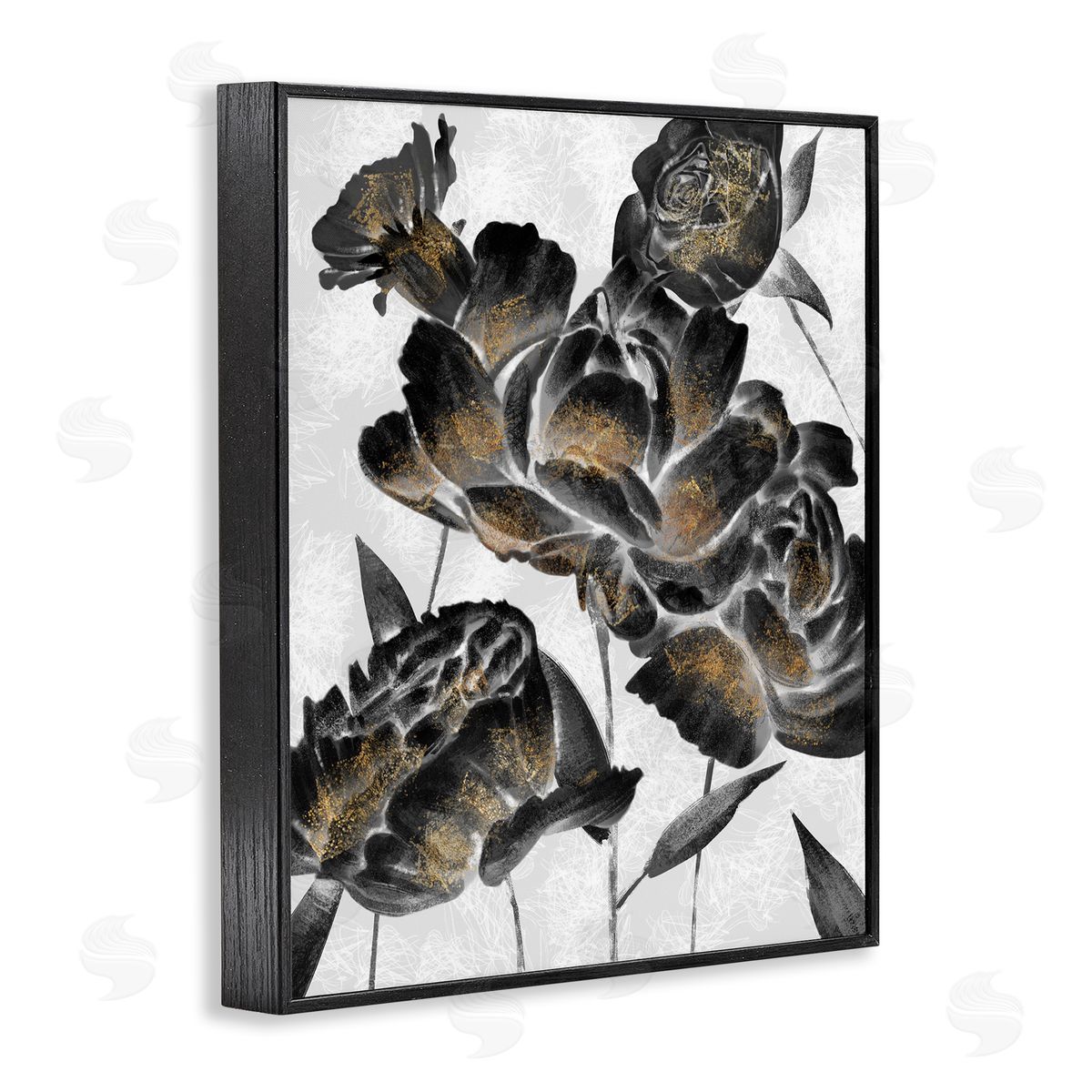 Ziwei Li Blooming Black Roses Dusty Gold Pollen Detail