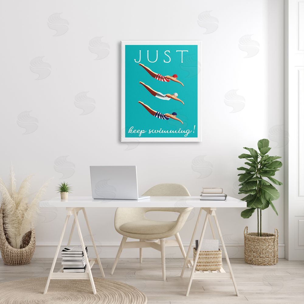 Elizabeth Tyndall Trio of Female Divers Just Keep Swimming Phrase