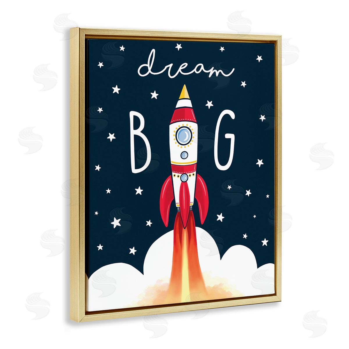 Elizabeth Tyndall Dream Big Sentiment Rocket Blast Off Starry Clouds