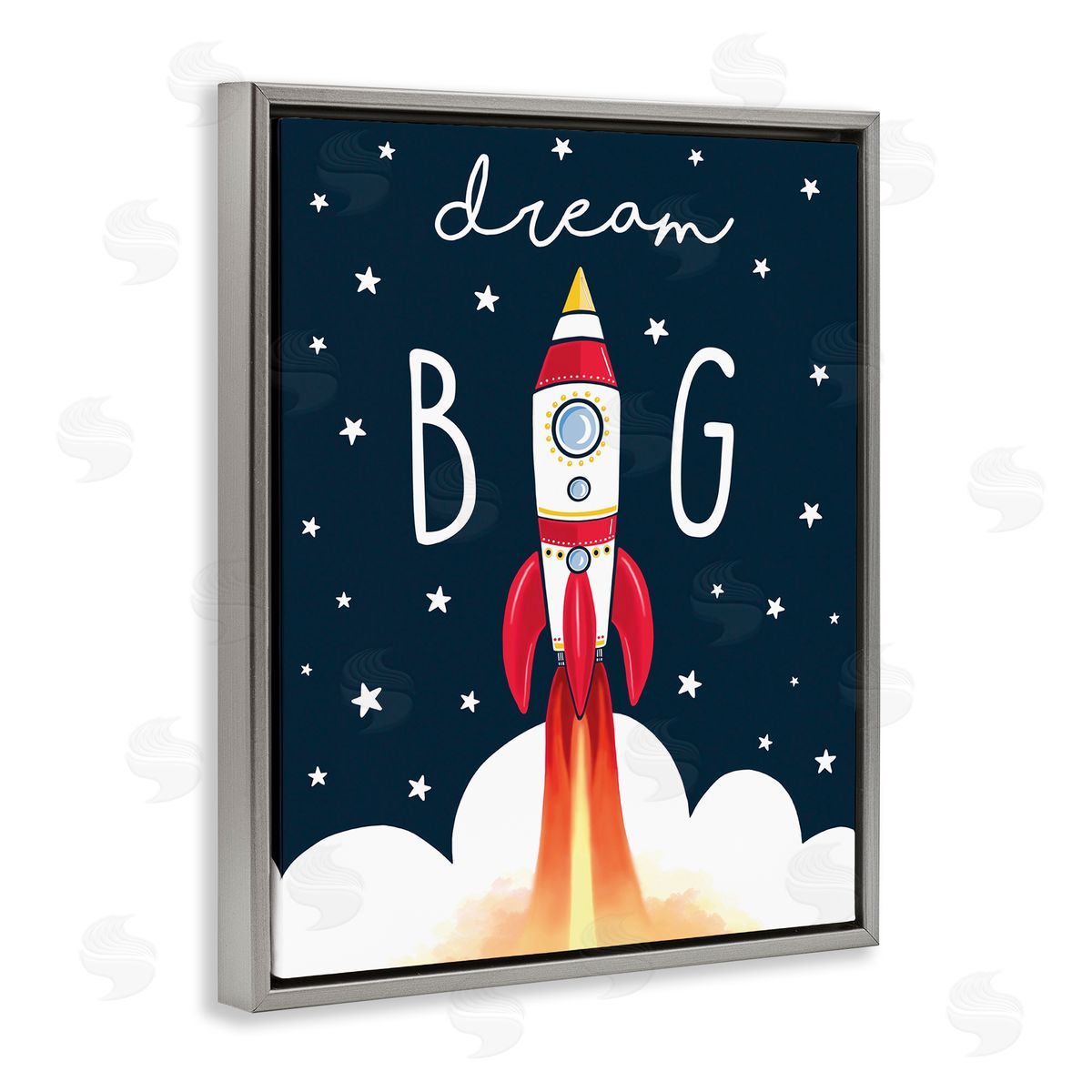 Elizabeth Tyndall Dream Big Sentiment Rocket Blast Off Starry Clouds