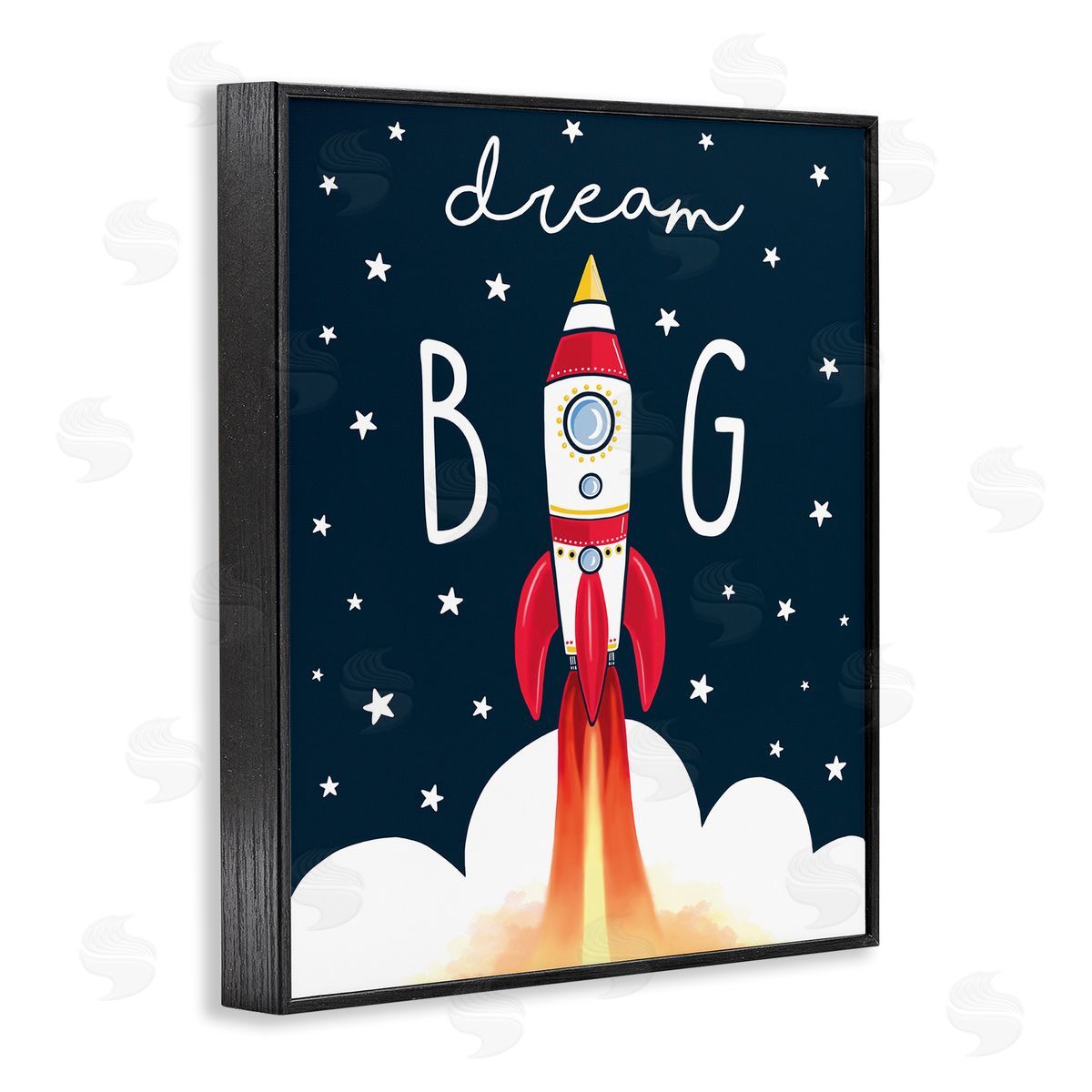 Elizabeth Tyndall Dream Big Sentiment Rocket Blast Off Starry Clouds