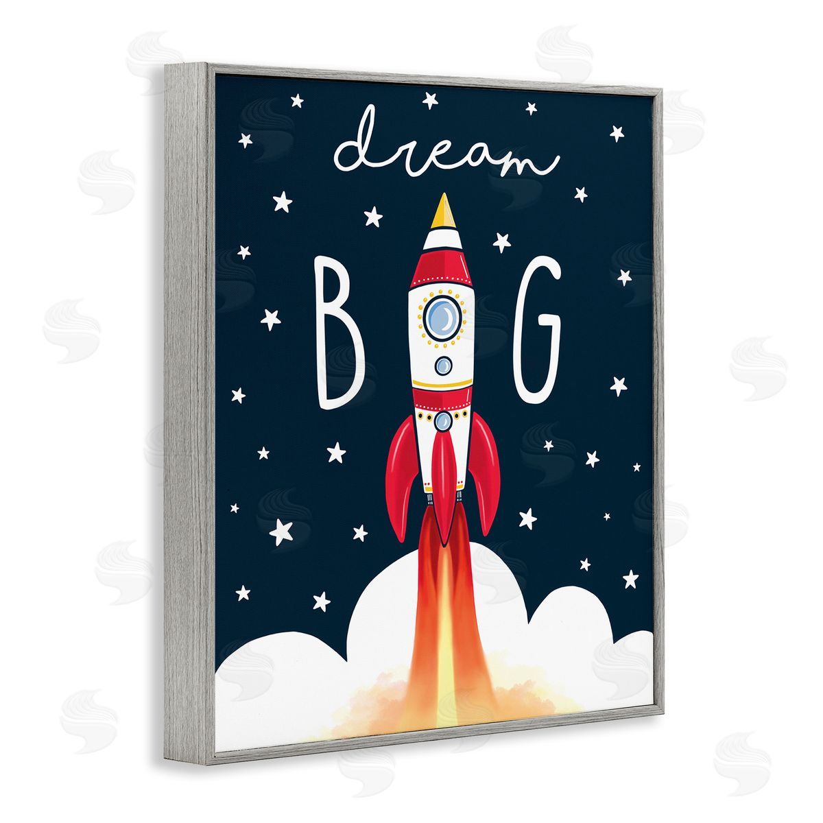 Elizabeth Tyndall Dream Big Sentiment Rocket Blast Off Starry Clouds