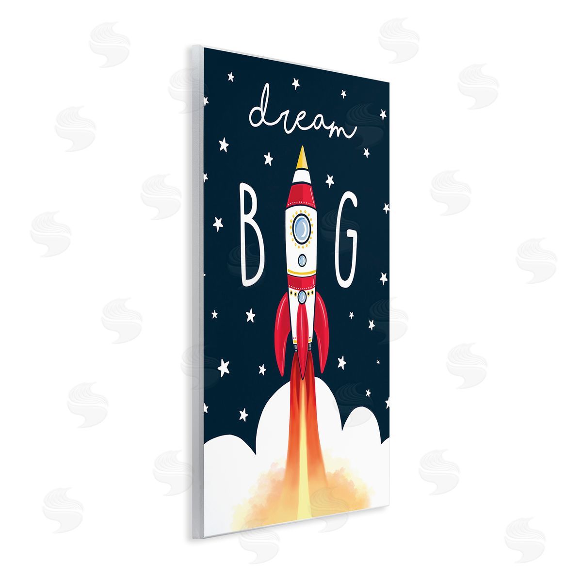Elizabeth Tyndall Dream Big Sentiment Rocket Blast Off Starry Clouds