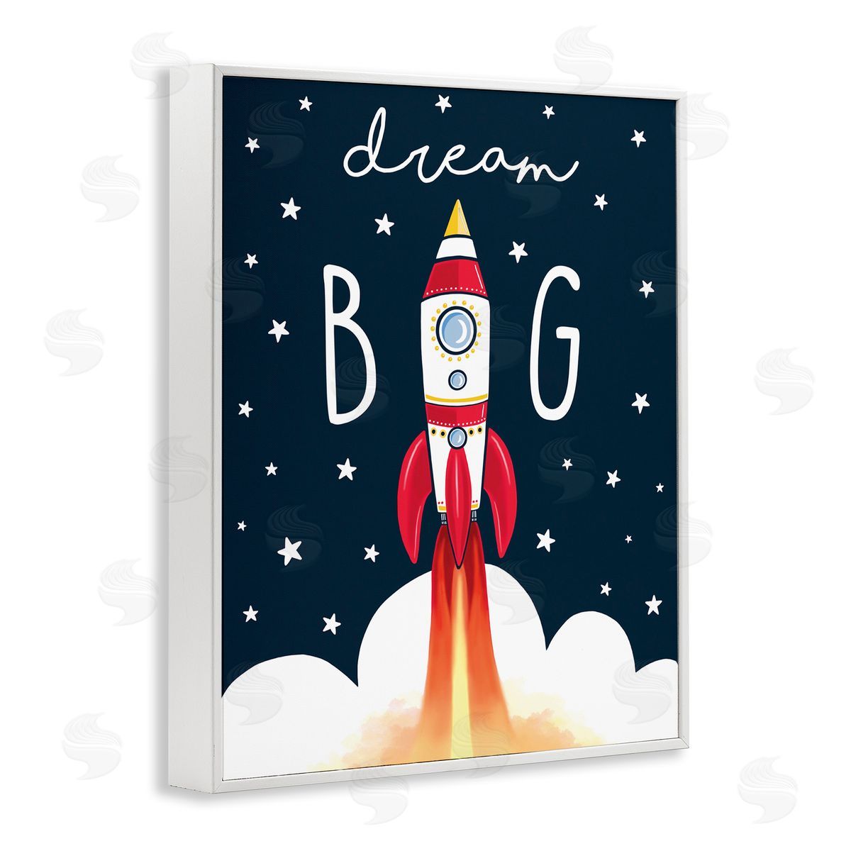 Elizabeth Tyndall Dream Big Sentiment Rocket Blast Off Starry Clouds