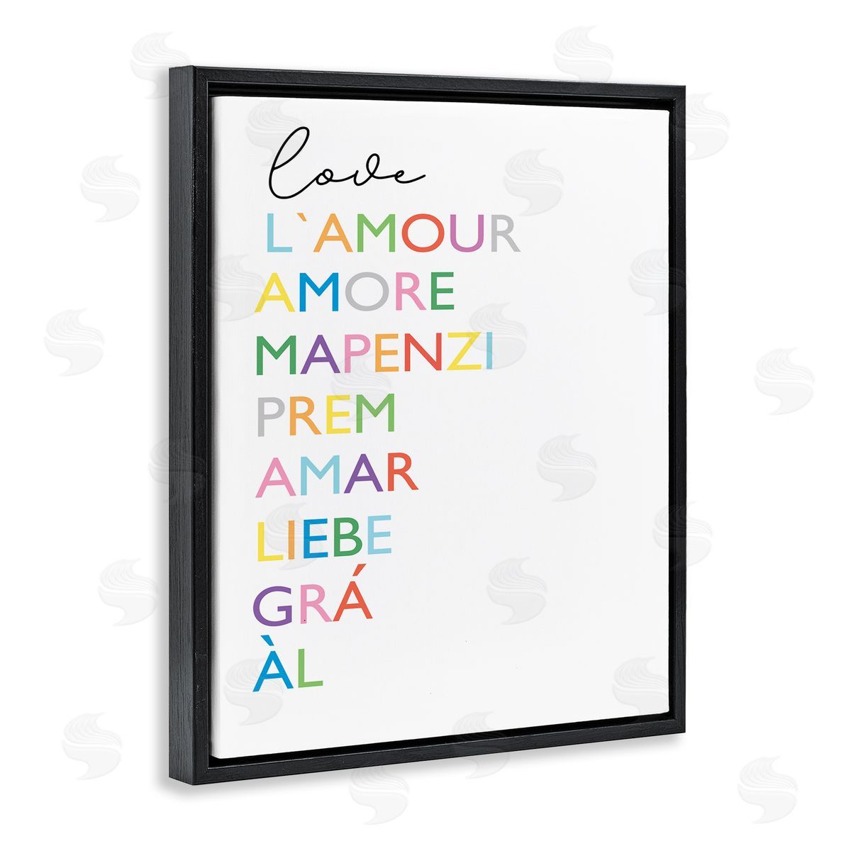 Elizabeth Tyndall Love L'Amour Amore Mapenzi Romantic Terms Rainbow Typography