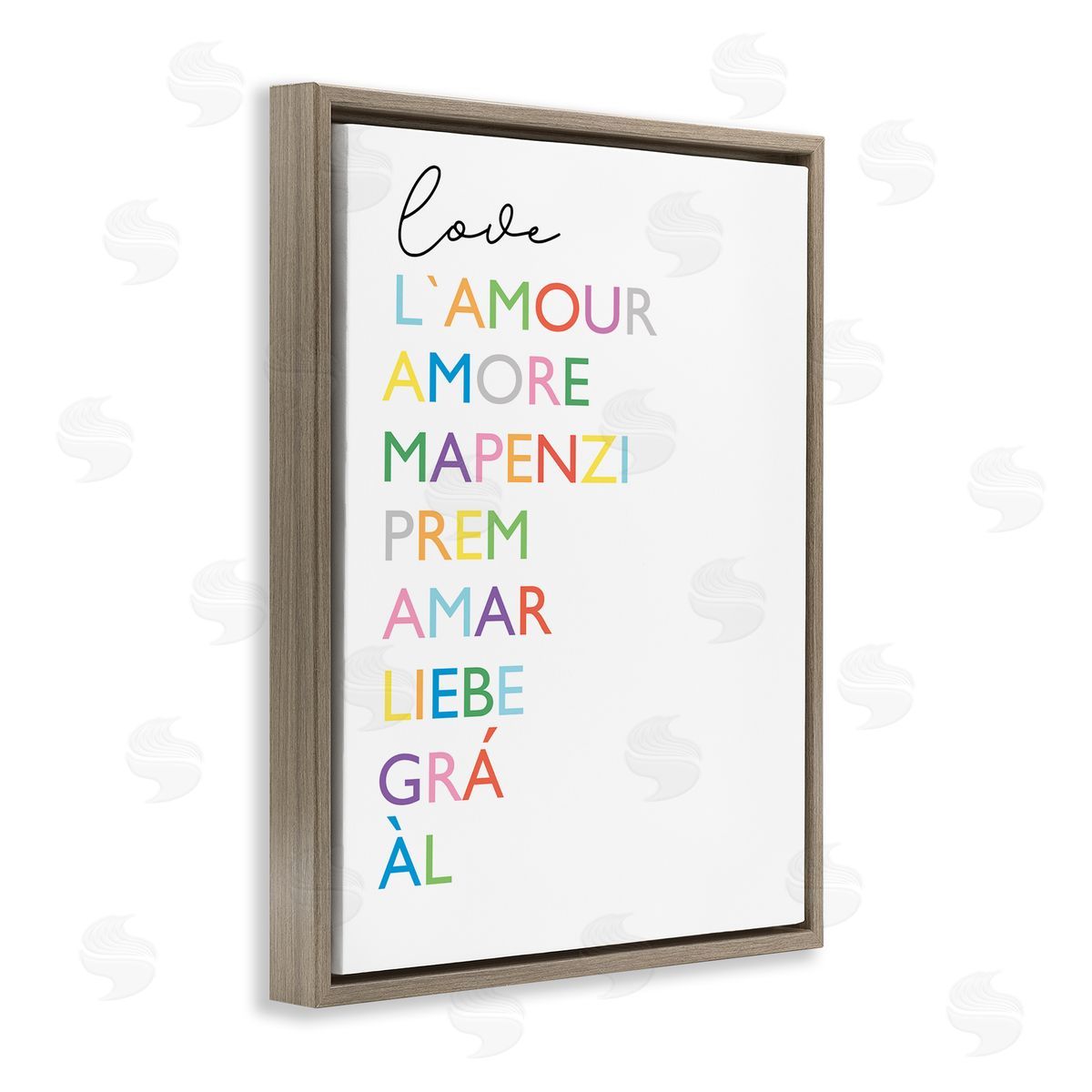 Elizabeth Tyndall Love L'Amour Amore Mapenzi Romantic Terms Rainbow Typography