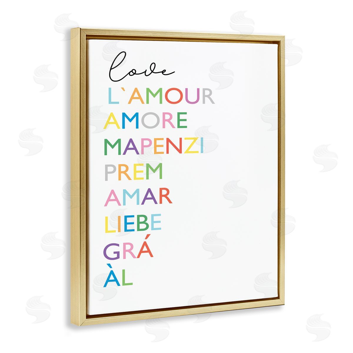Elizabeth Tyndall Love L'Amour Amore Mapenzi Romantic Terms Rainbow Typography