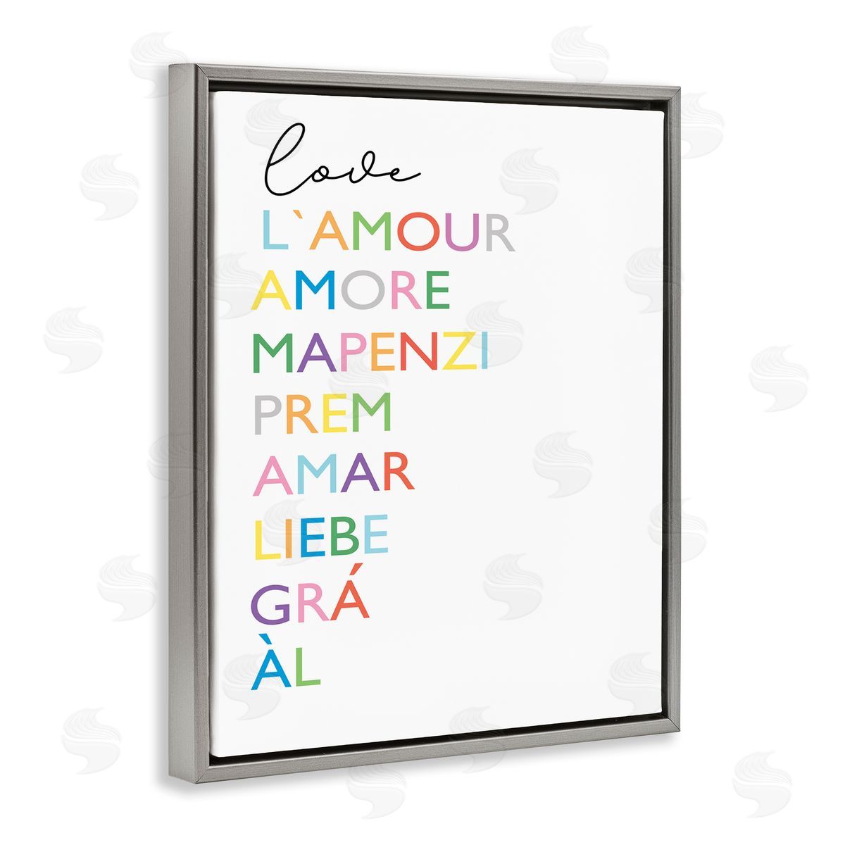 Elizabeth Tyndall Love L'Amour Amore Mapenzi Romantic Terms Rainbow Typography