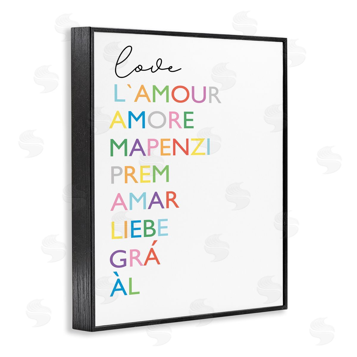 Elizabeth Tyndall Love L'Amour Amore Mapenzi Romantic Terms Rainbow Typography