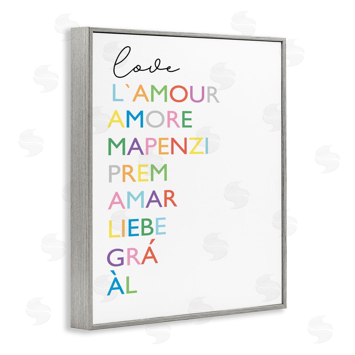 Elizabeth Tyndall Love L'Amour Amore Mapenzi Romantic Terms Rainbow Typography