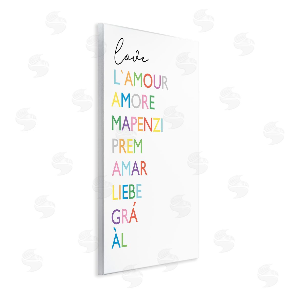 Elizabeth Tyndall Love L'Amour Amore Mapenzi Romantic Terms Rainbow Typography