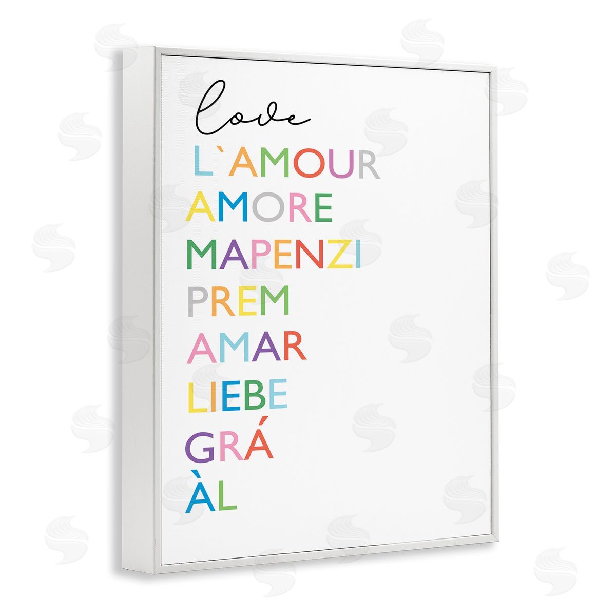 Elizabeth Tyndall Love L'Amour Amore Mapenzi Romantic Terms Rainbow Typography