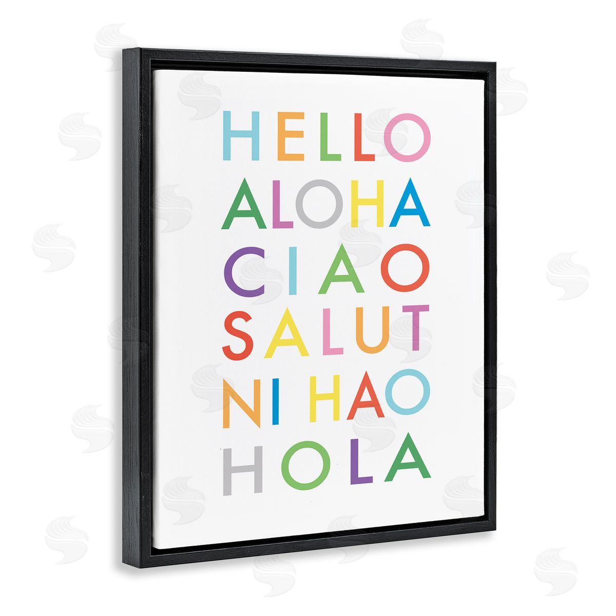 Elizabeth Tyndall Hello Aloha Ciao Salut Phrases Bold Rainbow Text