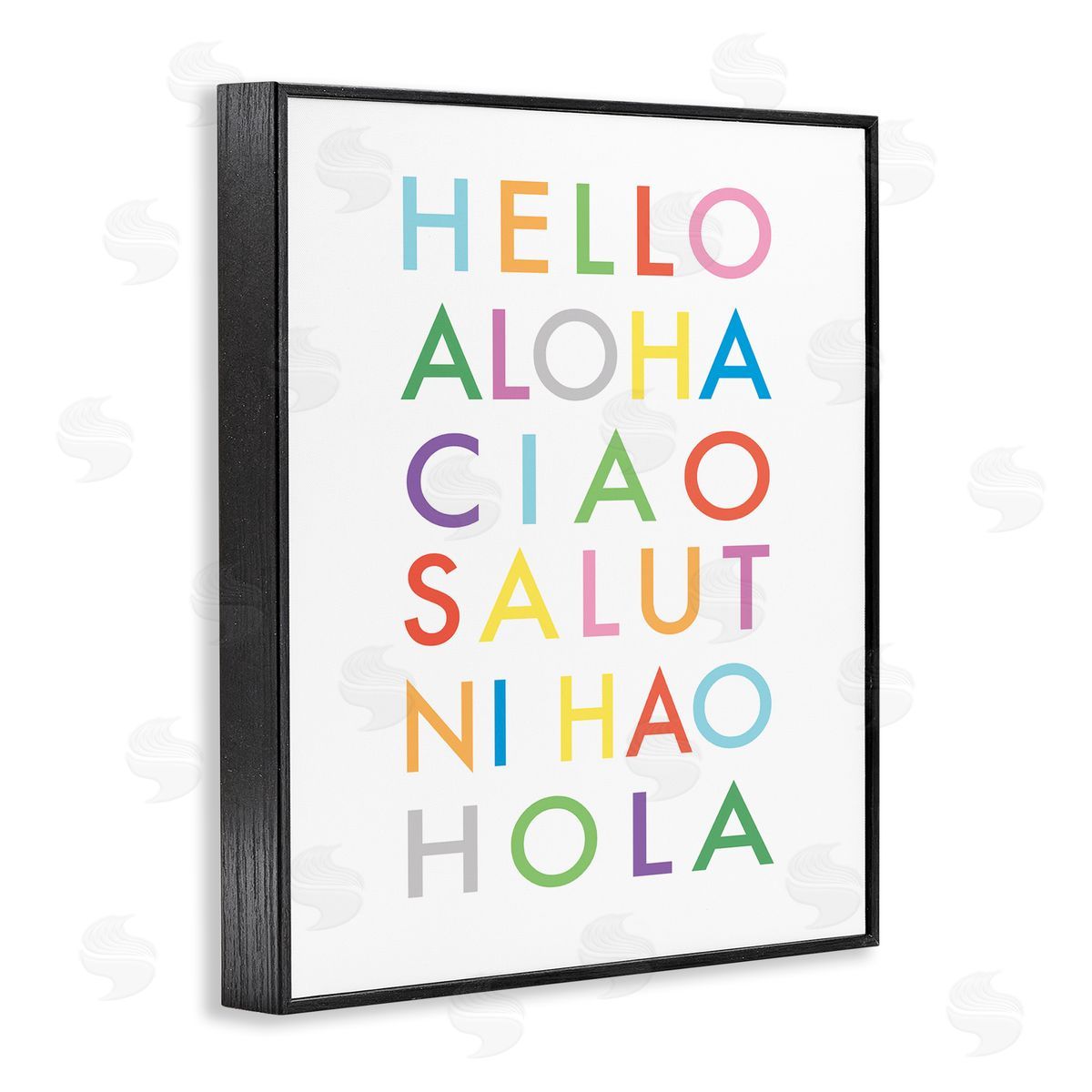 Elizabeth Tyndall Hello Aloha Ciao Salut Phrases Bold Rainbow Text