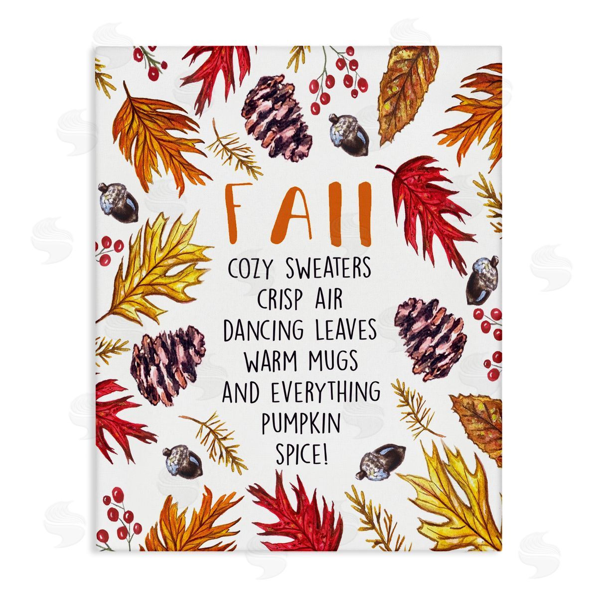 Elizabeth Tyndall Fall Favorite Pastimes List Forest Foliage Wreath