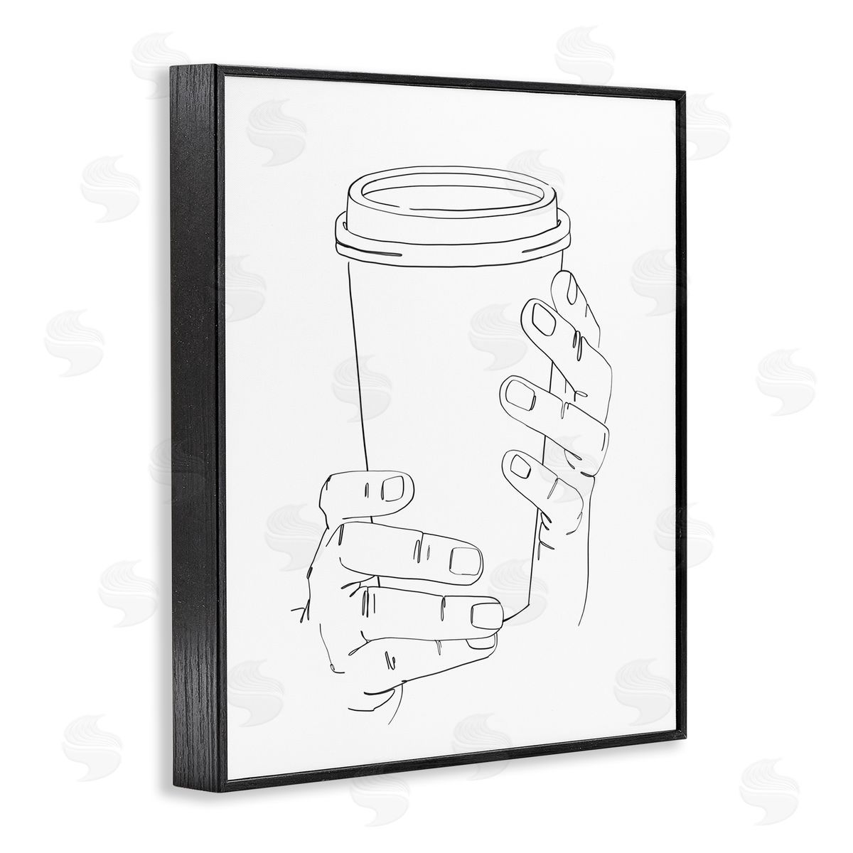 Ziwei Li Cold Hands Holding Cup Minimal Line Drawing