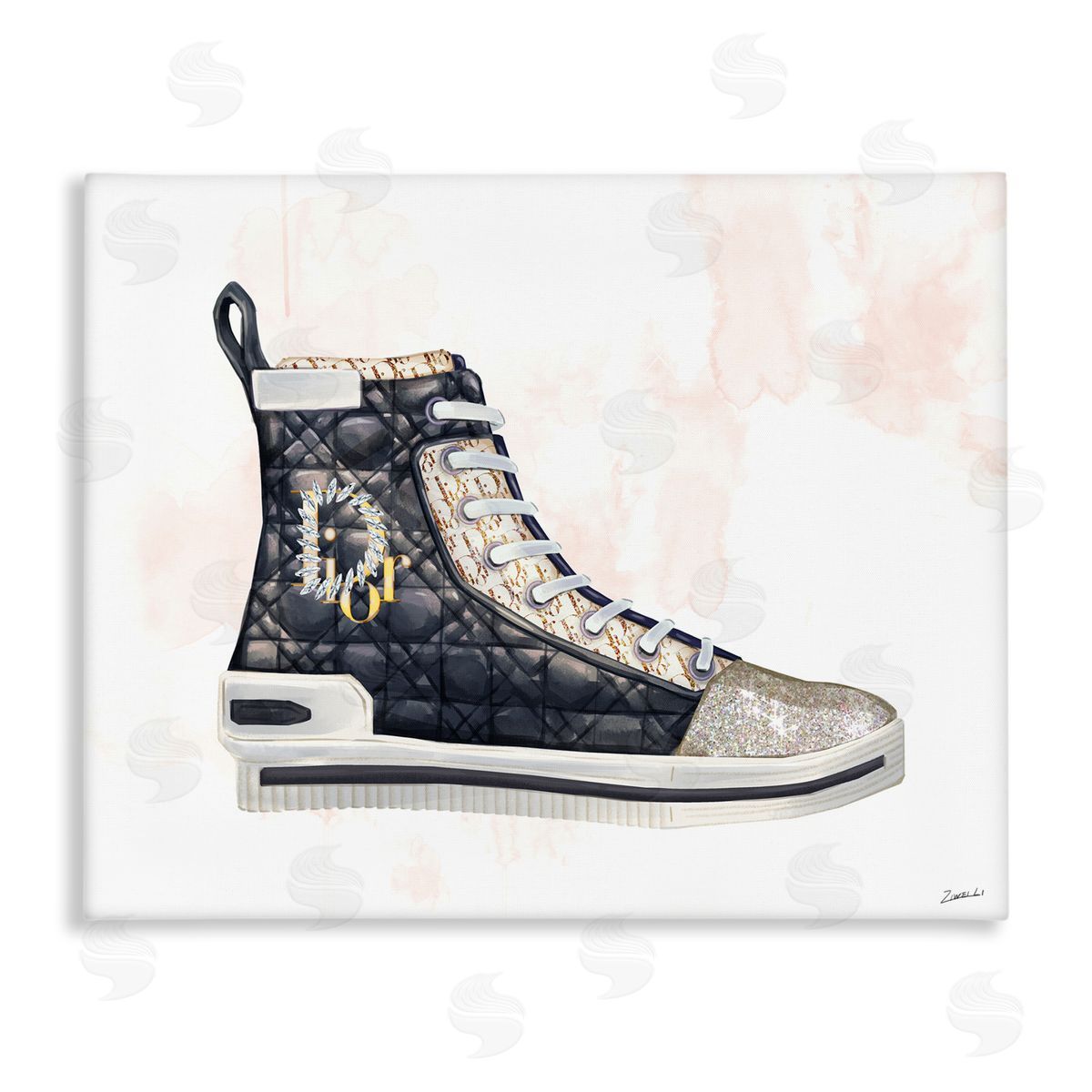Ziwei Li High Top Fashion Forward Quilted Sneakers Glam Style
