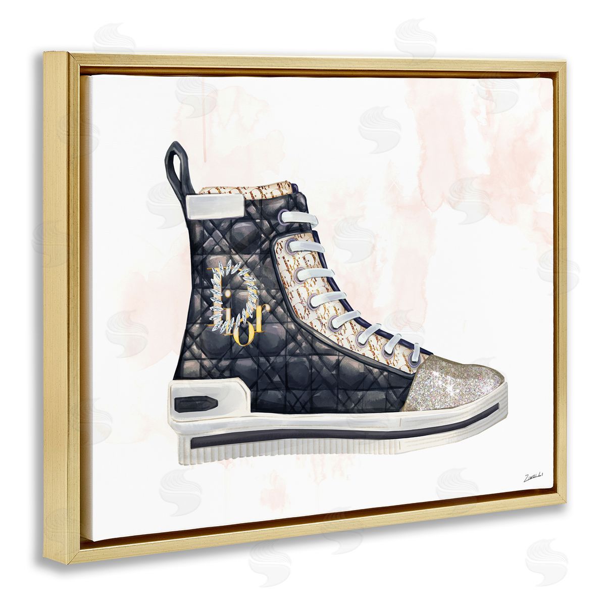 Ziwei Li High Top Fashion Forward Quilted Sneakers Glam Style