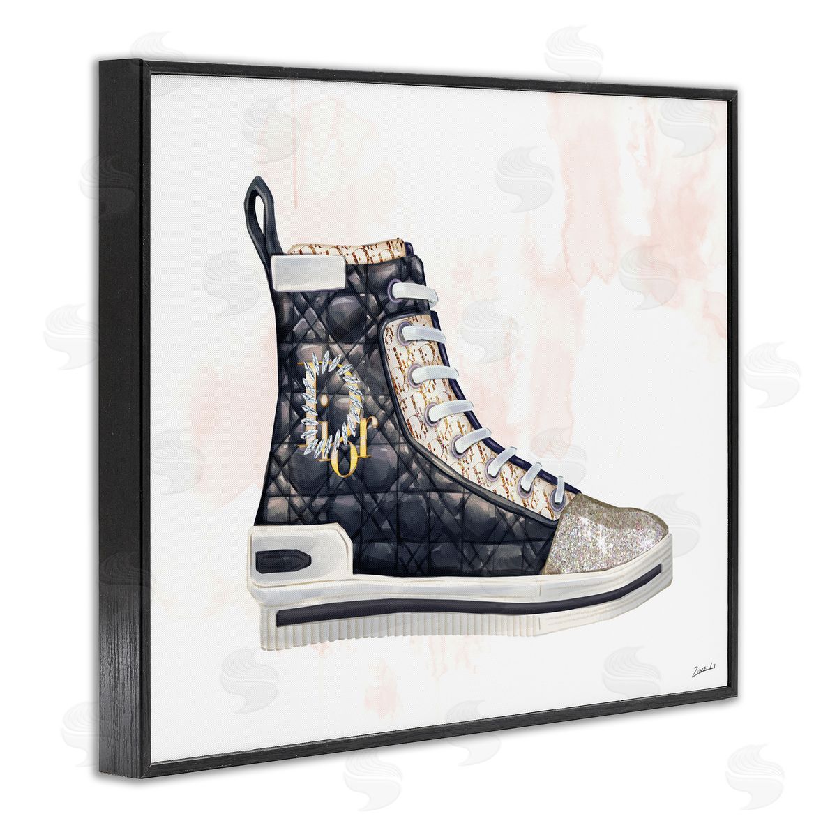 Ziwei Li High Top Fashion Forward Quilted Sneakers Glam Style