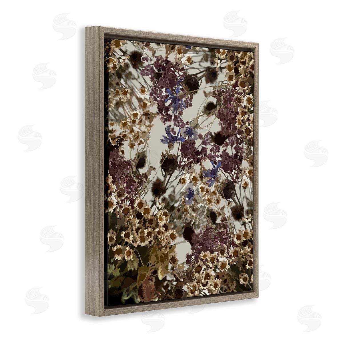 Hannah Heemsbergen Darkened Wildflower Cluster Group of Tuscan Florals