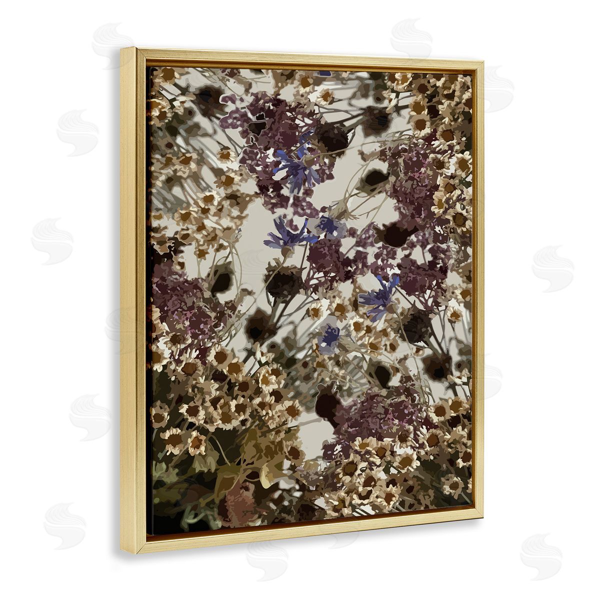 Hannah Heemsbergen Darkened Wildflower Cluster Group of Tuscan Florals