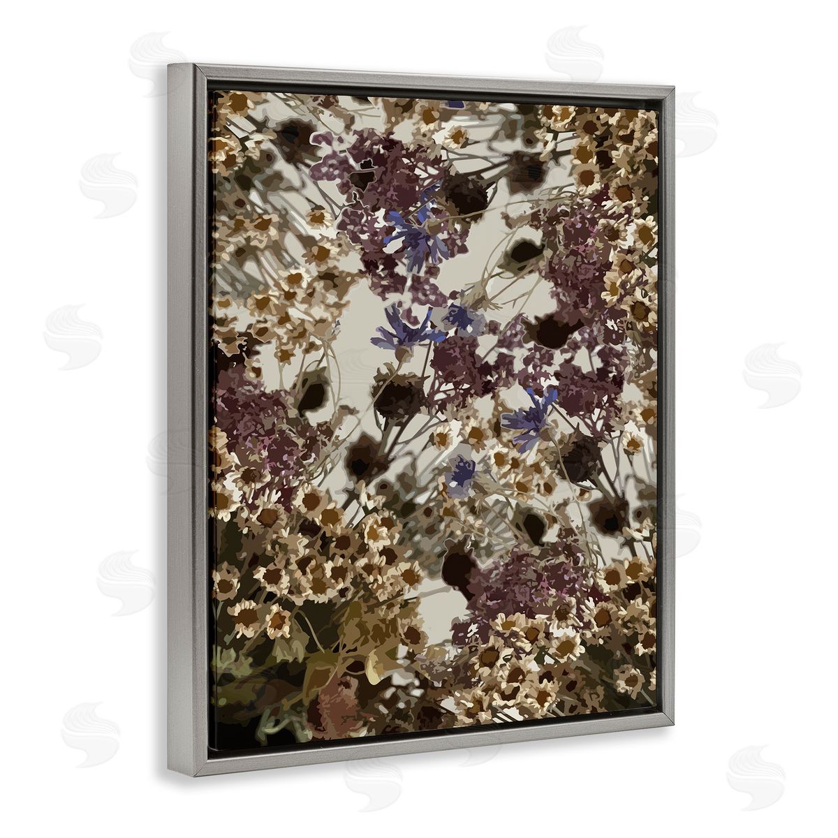 Hannah Heemsbergen Darkened Wildflower Cluster Group of Tuscan Florals